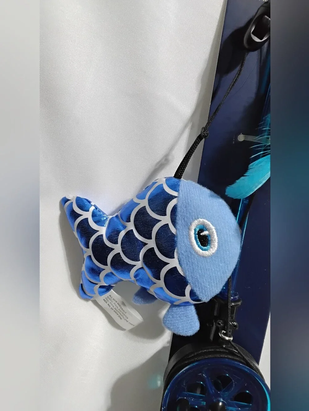 Pawsitively Fun! Fishing Rod Cat Toy with Retractable Crinkle Teaser